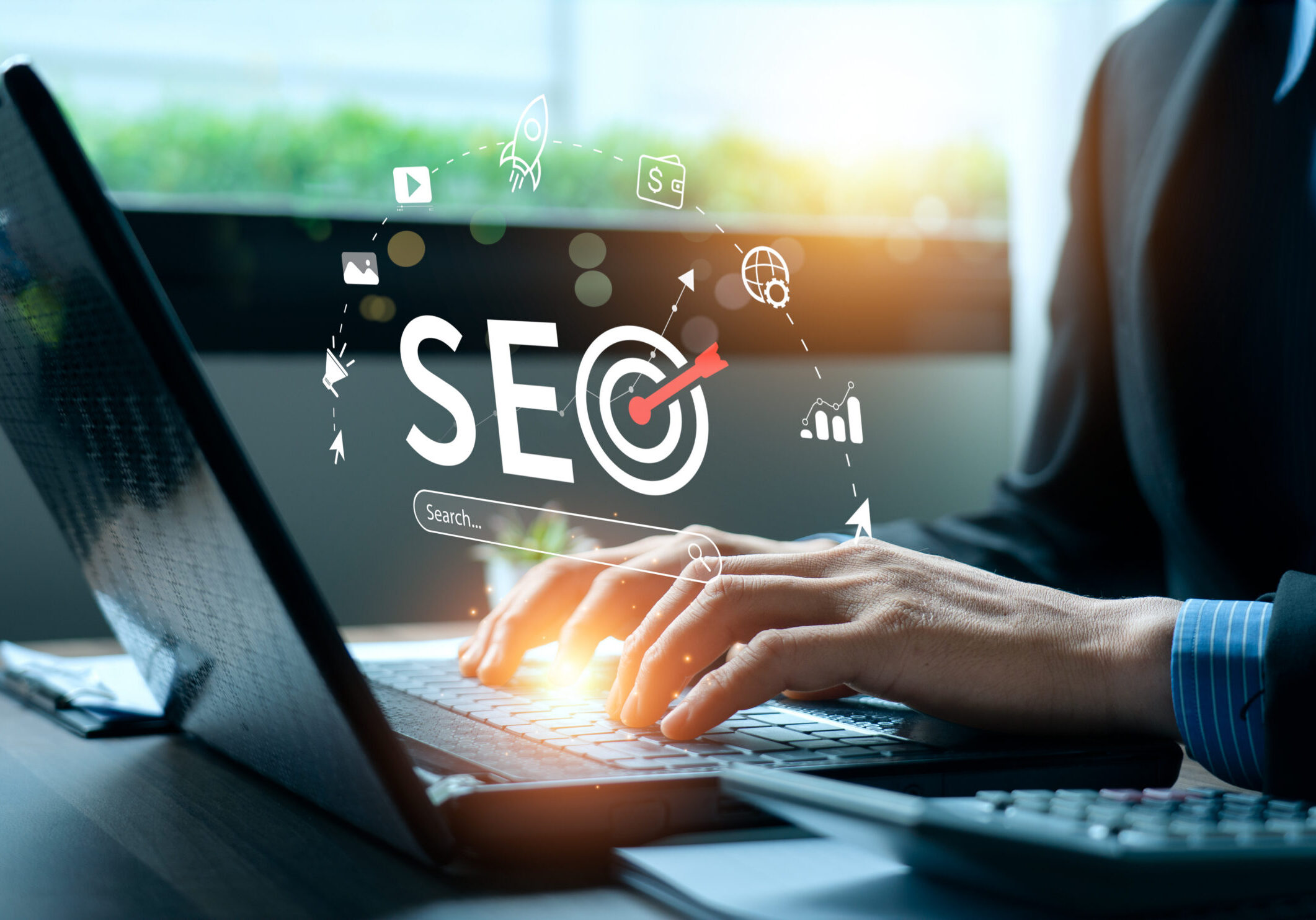 business people use SEO tools, Unlocking online potential. Boost visibility, attract organic traffic, and dominate search engine rankings with strategic optimization techniques. digital marketing