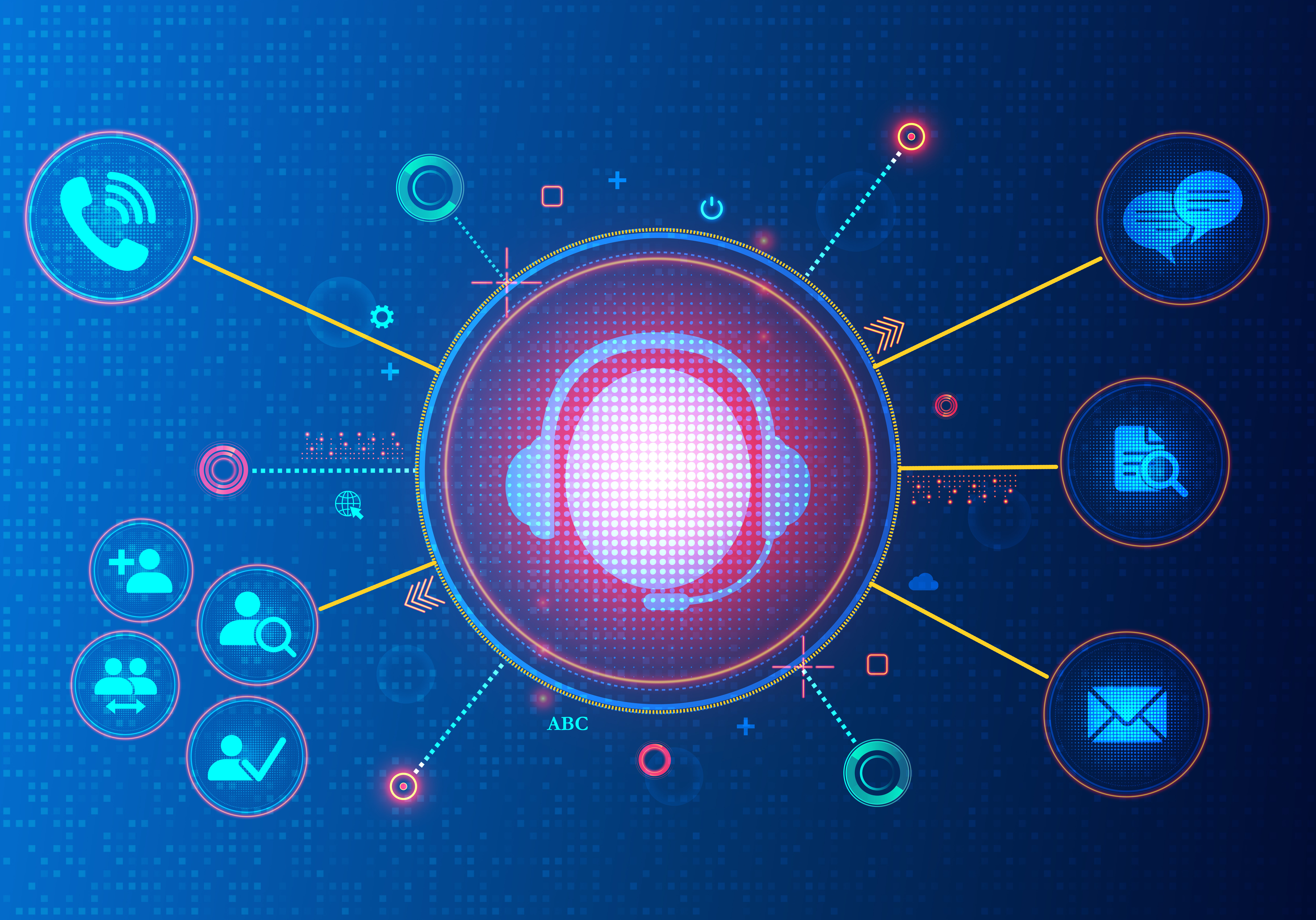Help Desk Software - Help Desk Solutions - Software Systems Designed to Manage and Resolve Customer Support Queries - Conceptual Illustration